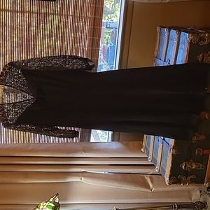 Vintage Black Lace Sequins Dress